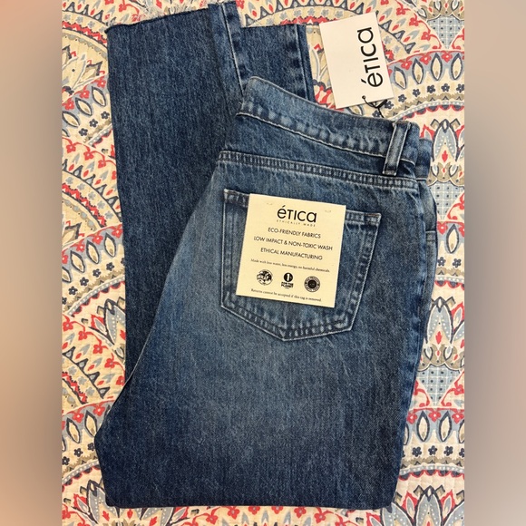 FLASH SALE Acid Wash Etica Five Pocket Denim Blue Jeans